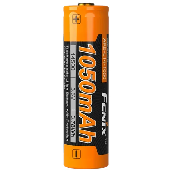 Fenix ARB-L14-1050 - 14500 Li-ion Rechargeable Battery - 1050mAh - Orange 