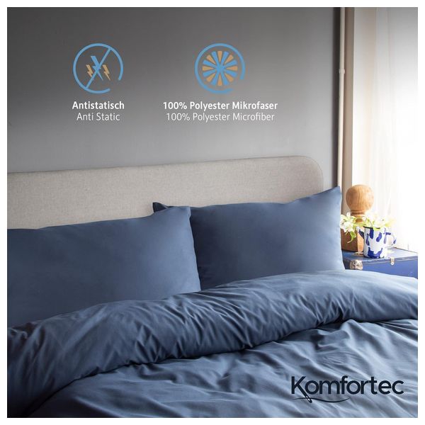 Komfortec Comforter Cover Set 155x220+40x80 - Blue