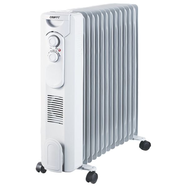  Crafft CFT-OH-2900-13 - Oil-filled Radiator - 2900 W - 13 Fan Blades - White 