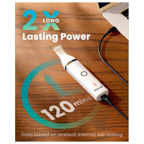  Oneisall Quiet Pet Grooming Trimmer for Dogs and Cats - White 