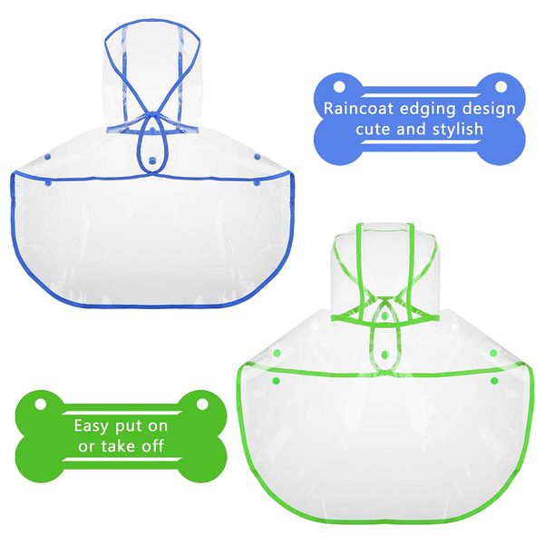  Waterproof Dog Raincoat - Clear 