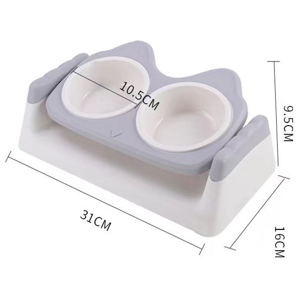  Dual Bowl For cats - Mint 