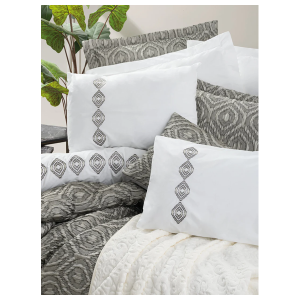  صدف طقم زفاف بلاتينيوم مزدوج 270 × 260 سم - 11 قطعة - بيجي 