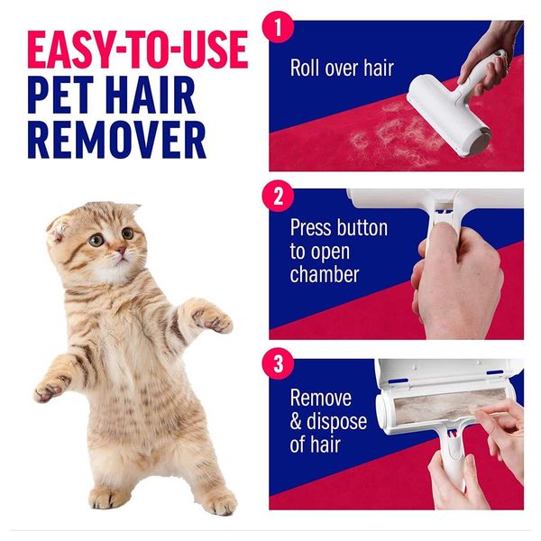  مزيل شعر الحيوانات الأليفـة قابل لإعادة الاستخدام - ابيض 