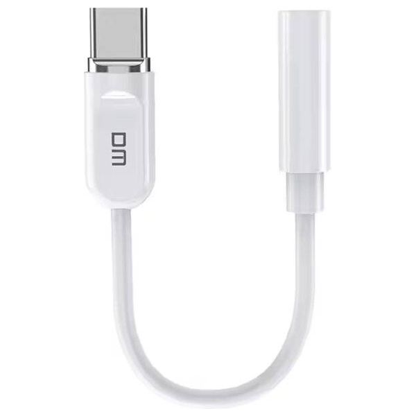  DM DM-AD026 - Type-C to 3.5mm Audio Adapter - White 