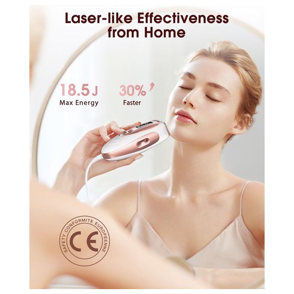  Haarlosy x002610yq9 - IPL Hair Removal Device with Ice Cooling System - Rose Gold 