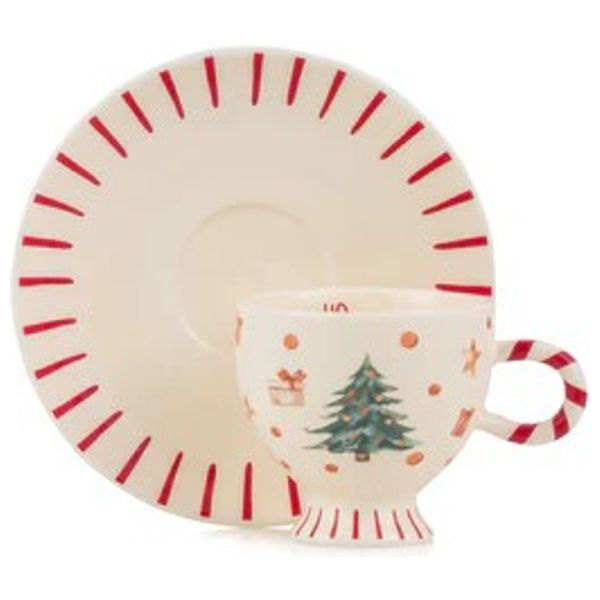  LC Waikiki Porcelain Coffee Cup Set, 2 Piece - Red 