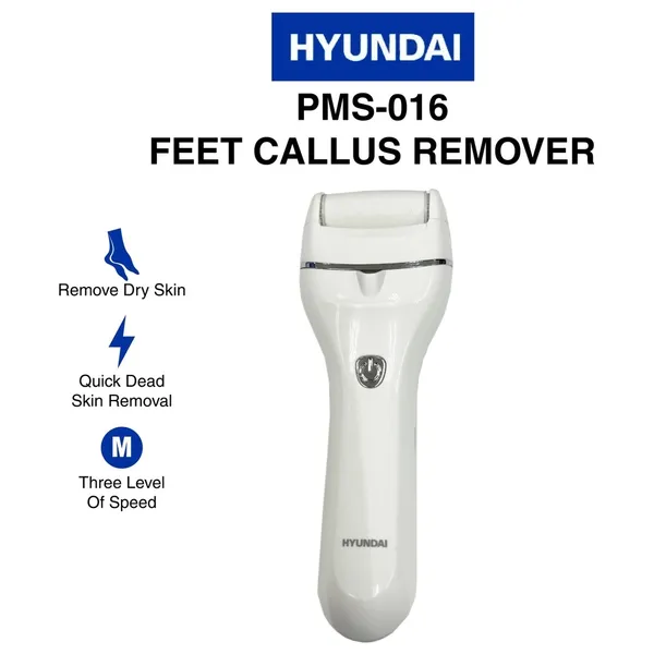 Hyundai PMS-016 - Electric Feet Callus Remover - 3 Speed - White 