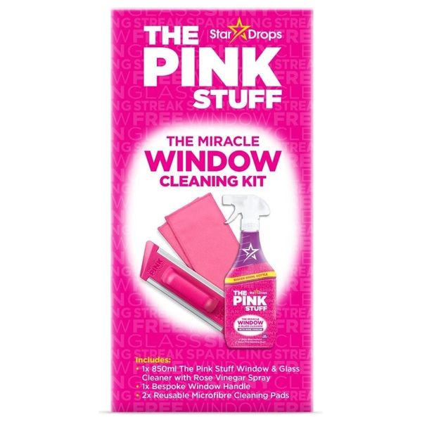  ذا بينك ستاف مجموعة تنظيف الزجاج والنوافذ - 4 قطع 