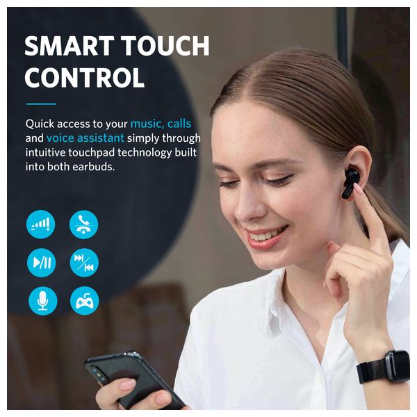  Earfun Air life - In Ear - 35 hours Battery Life - IPX5 - Bluetooth 5.4 - Black 