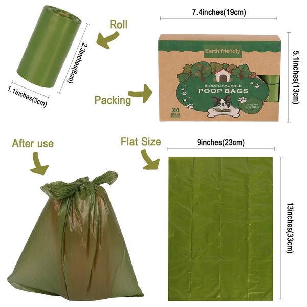  Pet Waste Bags - 16 Pieces 