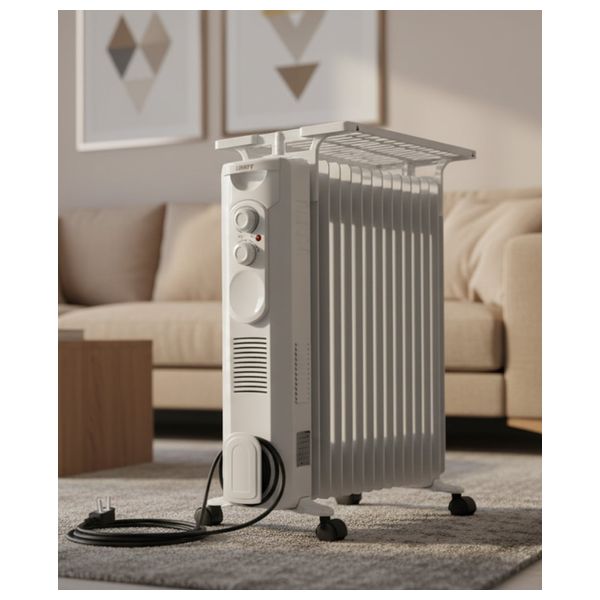  Crafft CFT-OH-2900-13 - Oil-filled Radiator - 2900 W - 13 Fan Blades - White 