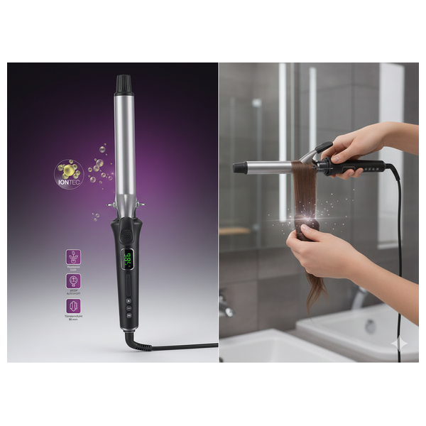  براون مكواة تجعيد الشعر ساتين هير 7 -  أسطوانة سيراميك وتيتانيوم 22 مم - اسود 