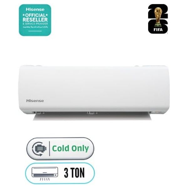  Hisense QAS-36CFKA - Wall-mounted Split AC - 3 Ton - Wi-Fi - Cool Only - White 