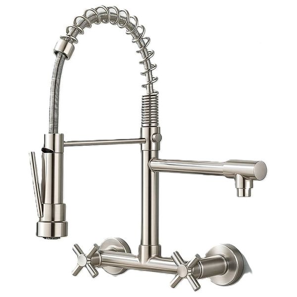  Lazord Wall-Mounted Kitchen Faucet - Nickel Copper 