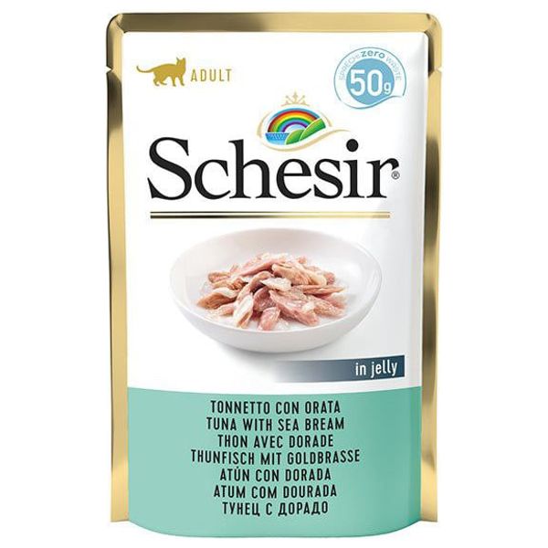  Schesir Tuna With Sea Bream in Jelly Cat Food - 85g 