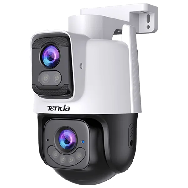  تيندا كاميرا خارجية ثنائية العدسة بدقة 6 ميجابكسل مزودة بتقنية واي فاي وخاصية التحريك والإمالة - CH9 - أبيض 