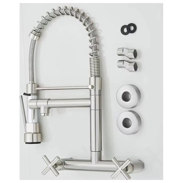  Lazord Wall-Mounted Kitchen Faucet - Nickel Copper 
