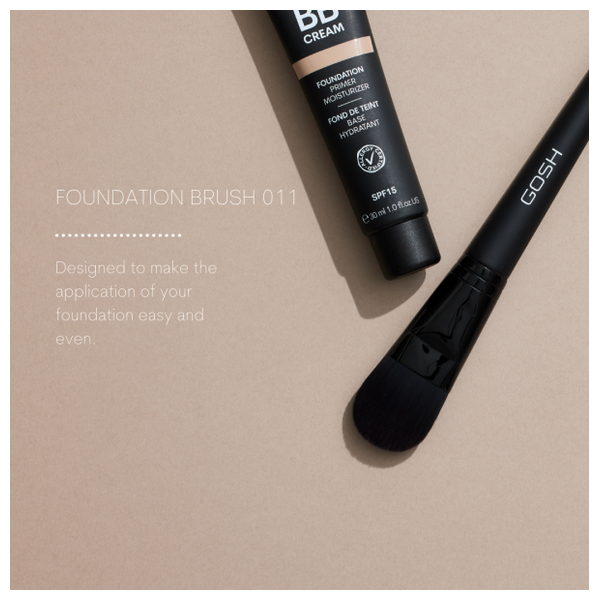  Gosh 011 Foundation Brush - Professional Makeup Application - Black 