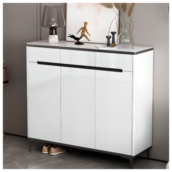  صدف دولاب احذية - ابيض 