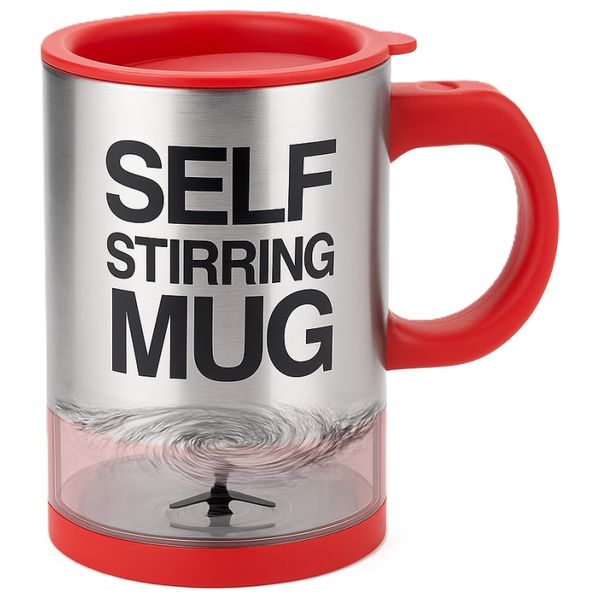 Almanar CUP0001 - Self-Stirring Mug - Red