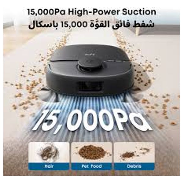  يوفي مكنسة الروبوت الذكية - 15000 باسكال - T211A210 - أسود 