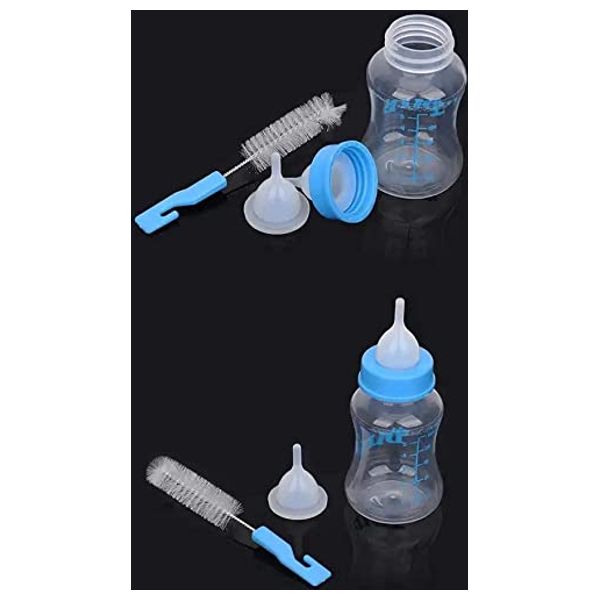  زجاجة حليب للحيوانات الصغيرة حديثة الولادة - ازرق 