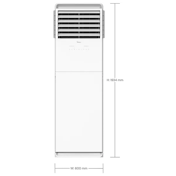  Midea MFTFN-60HRN1-IQ - Floor Standing Split AC - 5 ton - Heat & Cool - White 