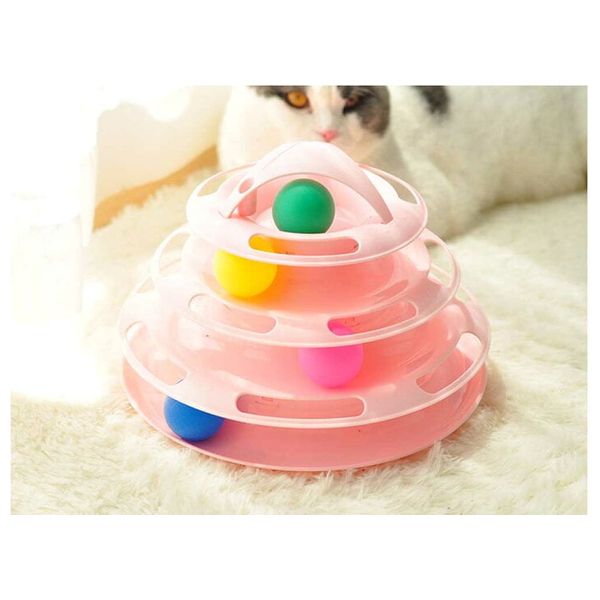 Cat Toy Ball Towers - Pink 