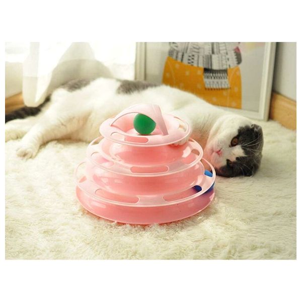  Cat Toy Ball Towers - Pink 