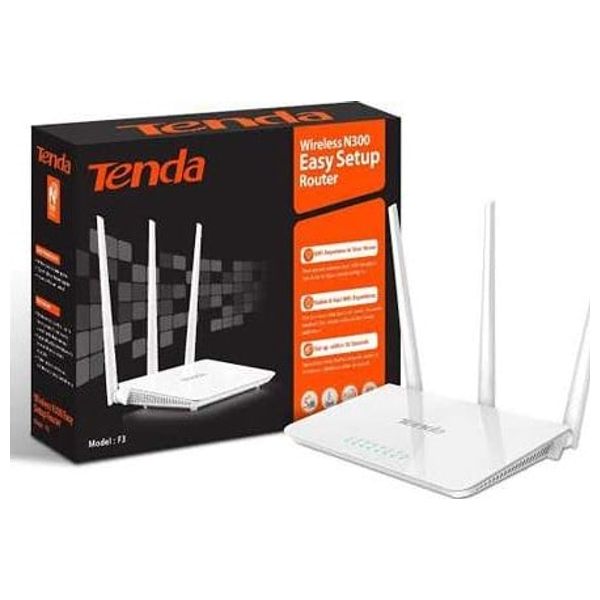  Tenda F3 - 300Mbps Wireless Router - White 