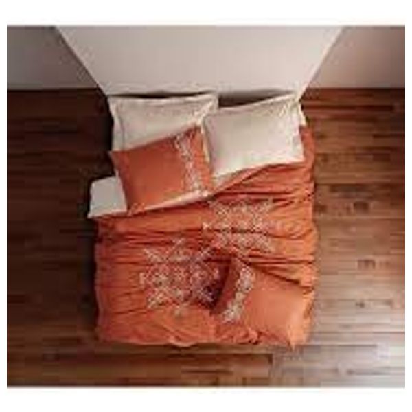 صدف طقم غطاء لحاف مزدوج 220 × 200 سم - 6 قطع - بيجي