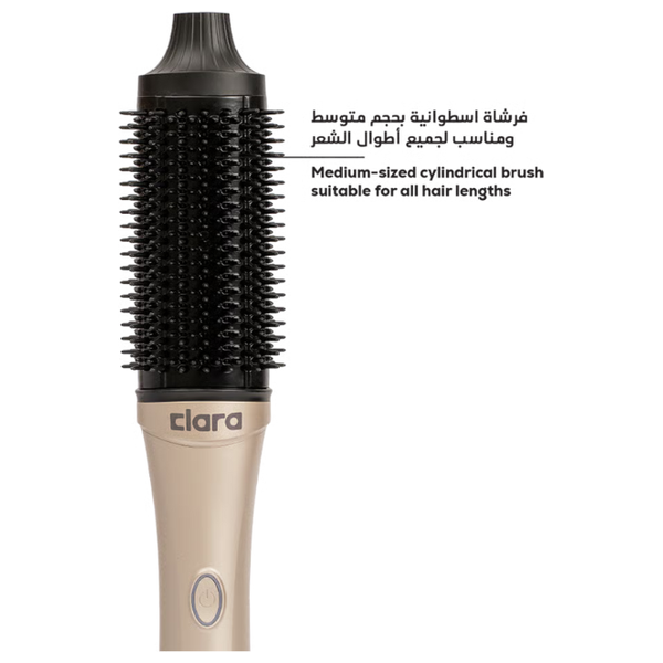  Clara Airglow Electric Hair Styling Brush - Medium Barrel - 560W - Rose Gold 