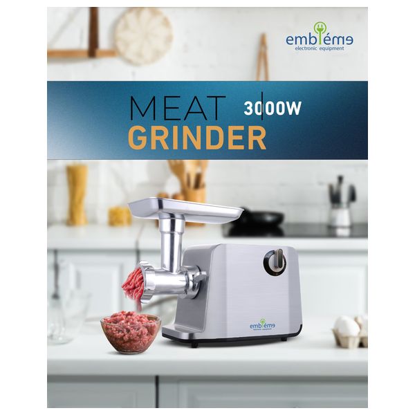  Embleme EM3000BM - Meat Grinder - 3000 W - Stainless Steel 