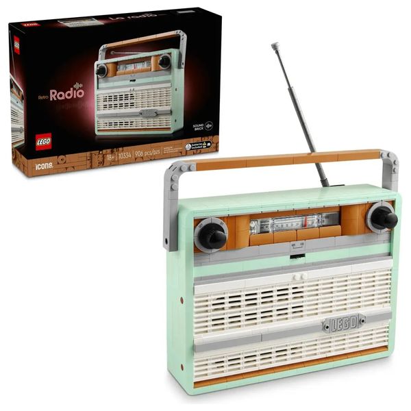  Lego Icons Retro Radio - 906 Pieces 