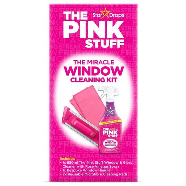  ذا بينك ستاف مجموعة تنظيف الزجاج والنوافذ - 4 قطع 