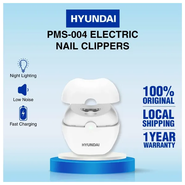  Hyundai PMS-004 - Electric Nail Clipper - 300mAh - White 