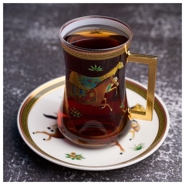  رقة هوم طقم ضيافة شاي وقهوة - 18 قطع - SC-02 - ذهبي 