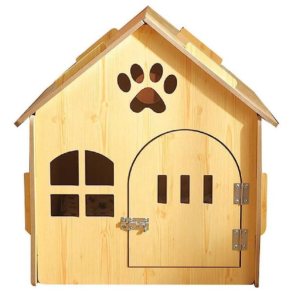  Pet Wooden House - Brown 
