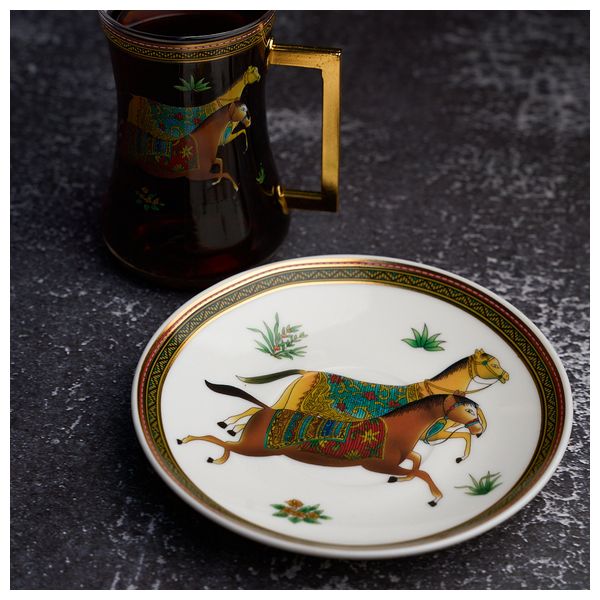  رقة هوم طقم ضيافة شاي وقهوة - 18 قطع - SC-02 - ذهبي 