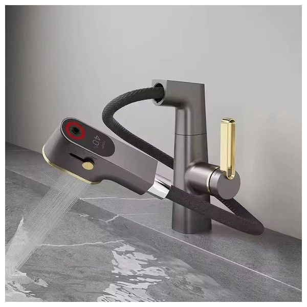 Lazord H237 - Smart Basin Faucet with Digital Temperature Display -  Gunmetal