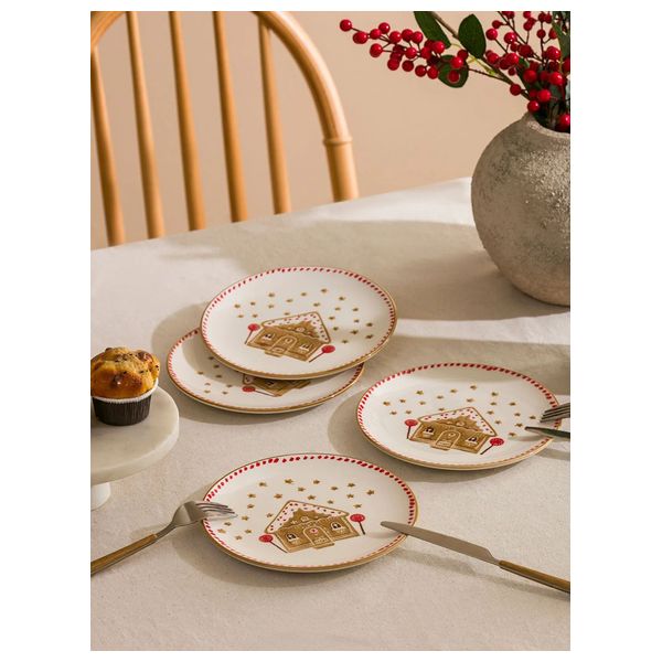  طقم صحون تقديم من إل سي وايكيكي - 4 قطع - احمر 