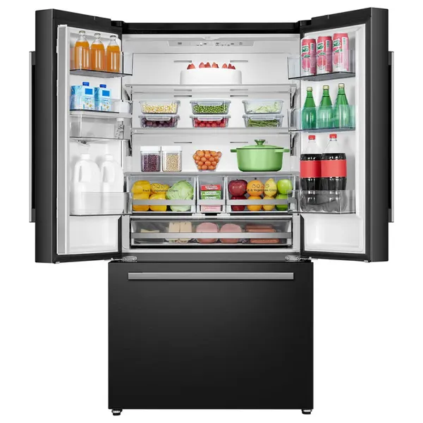  هايسنس ثلاجة ذات التصميم الفرنسي - 21 قدم - RF820N4WBU  - أسود 