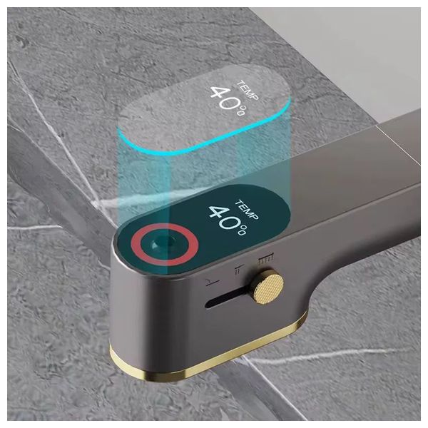 Lazord H237 - Smart Basin Faucet with Digital Temperature Display -  Gunmetal