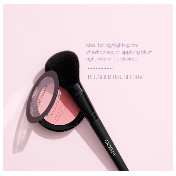  Gosh 009 Blusher Brush - Professional Makeup Tool, Black 