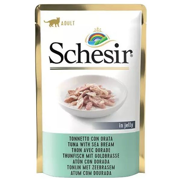  Schesir Tuna With Sea Bream in Jelly Cat Food - 85g 