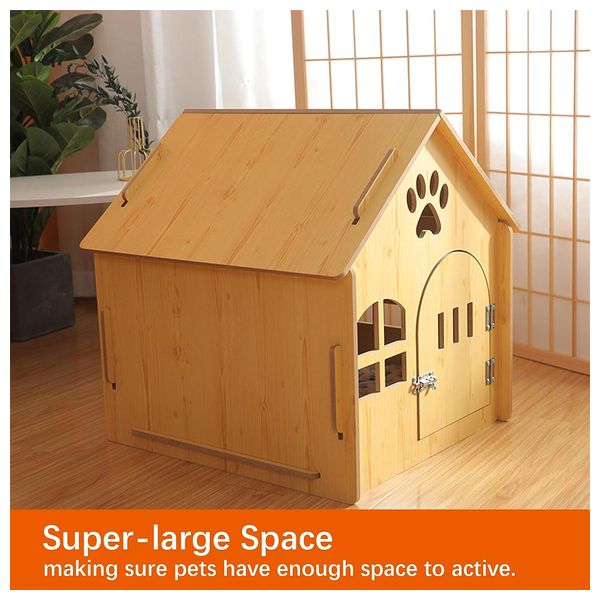  Pet Wooden House - Brown 