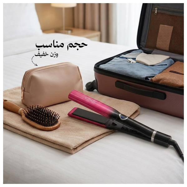  ENZO EN-3211 - Professional Hair Iron - Soft Titanium Plates - Black 