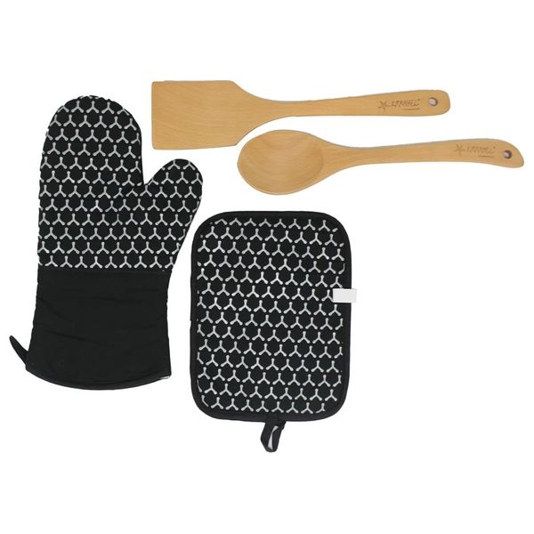 Kitchen Gloves Set, Heat Resistan - Wood