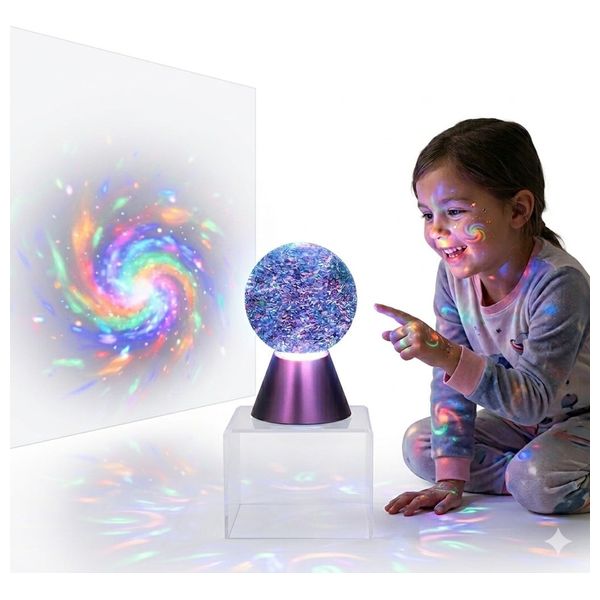  Pocket Play Cosmic Glow Color Changing Sphere Lamp - Purple 
